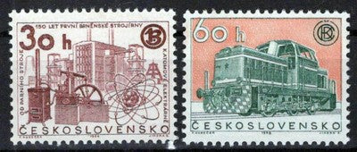 Czechoslovakia 1265-1266 MNH Steam & Diesel Engine Zayix Stamps 0425S0138