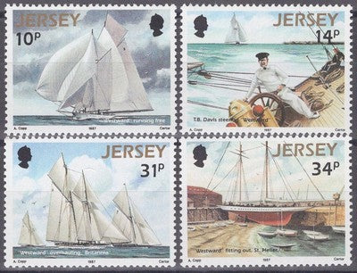 Jersey 414-417 MNH Racing Schooner Sailing Ships Zayix Stamps 042922-SM93M ZAYIX SB13973