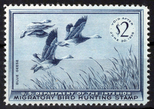 US RW22 MNH VF $2 dark blue Blue Geese Duck Revenue Zayix Stamps 0225MAR0040