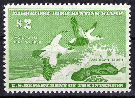 US RW24 MNH VF $2 American Eiders Duck Revenue Zayix Stamps 0225MAR0042