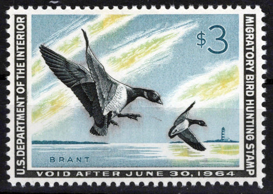 US RW30 MNH XF $3 Brandt Landing Duck Revenue Zayix Stamps 0225MAR0048