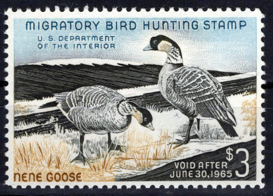 US RW31 MNH VF $3 Hawaiian Nene Geese Duck Revenue Zayix Stamps 0225MAR0049
