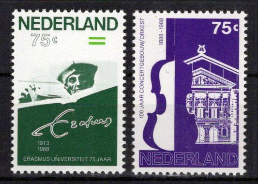 Netherlands 737-738 MNH Music Orchestra Zayix Stamps 0225S0128M