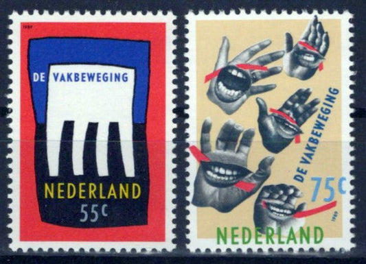 Netherlands 741-742 MNH Hands Dutch Trade Unions Zayix Stamps 0225S0130M