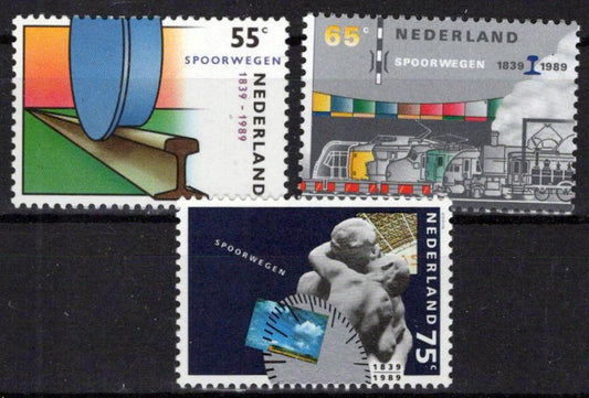 Netherlands 746-745 MNH Railway's Trains Passengers Zayix Stamps 0225S0133
