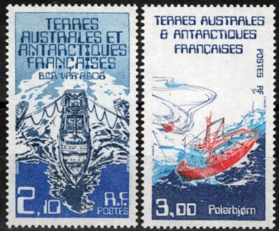 FSAT TAAF 123-124 MNH Research Ships Polar Exploration ZAYIX FSA-S0093M
