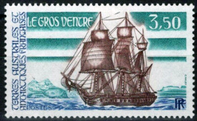 FSAT TAAF 136 MNH La Gros Ventre, 18th century Ship Polar ZAYIX FSA-S0104M