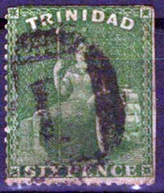 Trinidad 31 Used Clean-Cut Perf 15 1/2 Clipped Top & Right ZAYIX