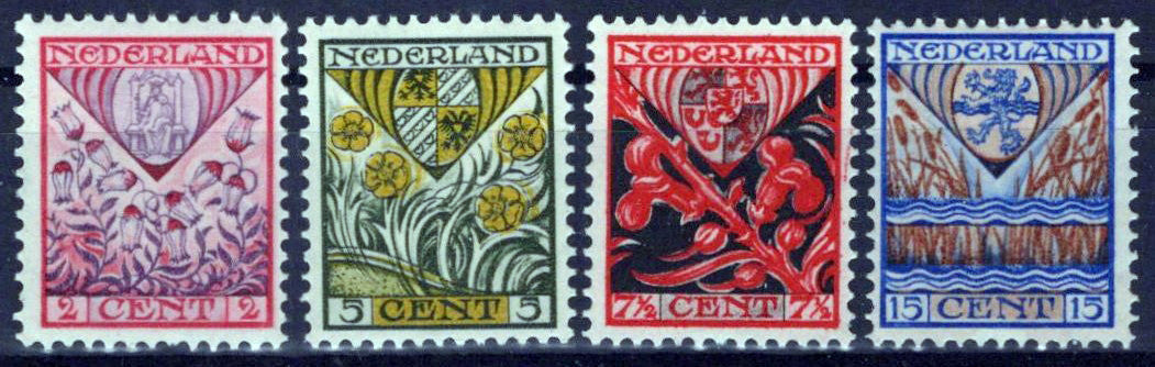 Netherlands B21-B24 MH Semi-Postal Coat of Arms Zayix Stamps 0225S0176