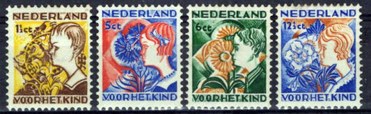 Netherlands B58-B61 MH Semi-Postal Children Flowers Zayix Stamps 0225S0177