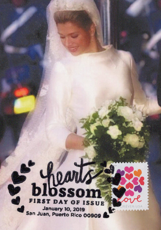 US Maxi Card FDC Hearts Blossom, Love Stamp ZAYIX 0924M0161