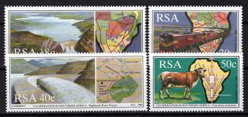 South Africa 784-787 MNH Maps Farm Animals Trains Electricity ZAYIX 0424S0195M