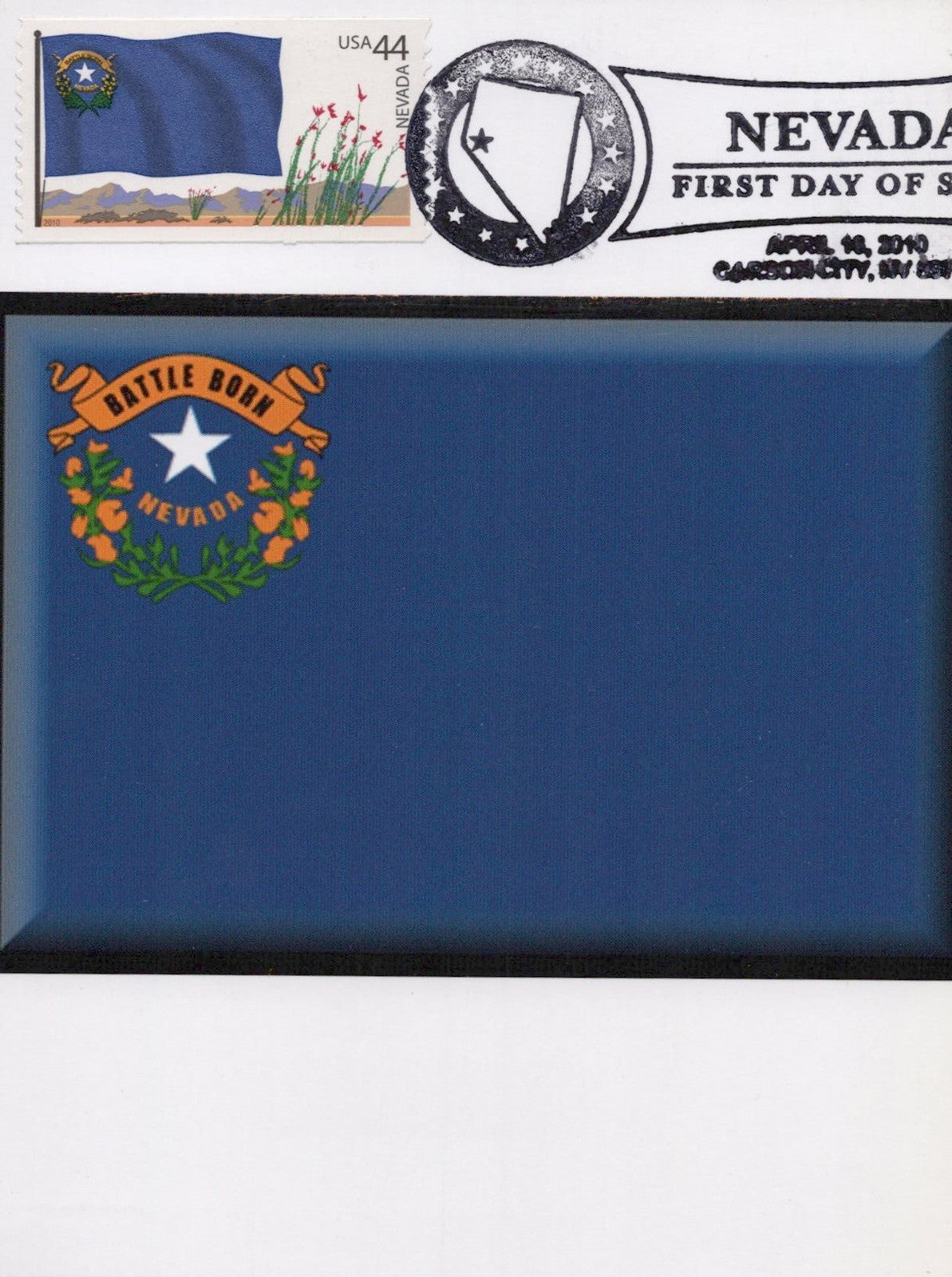 US Maxi Card FDC UA Nevada Statehood, Flag ZAYIX 0924M0218