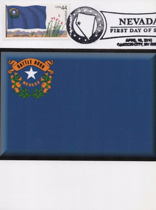 US Maxi Card FDC UA Nevada Statehood, Flag ZAYIX 0924M0218