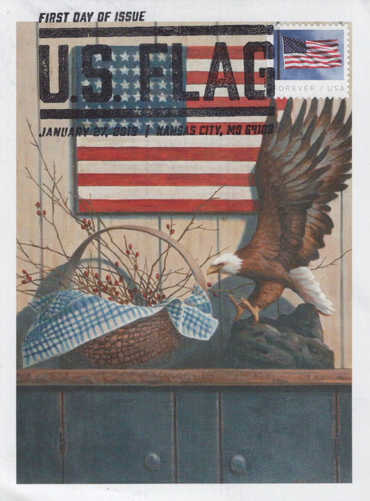 US Maxi Card FDC UA USA Forever American Flag ZAYIX 0924M0173