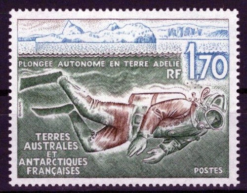 FSAT TAAF 150 MNH Scuba Diver on the Adelie Coast ZAYIX FSA-S0113