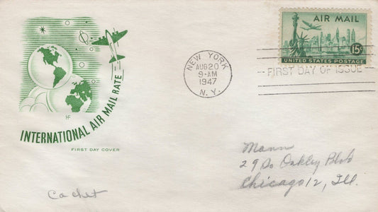 US C35-11 FDC House of Farnam NY Post Office cachet on reverse ZAYIX 101523USF20