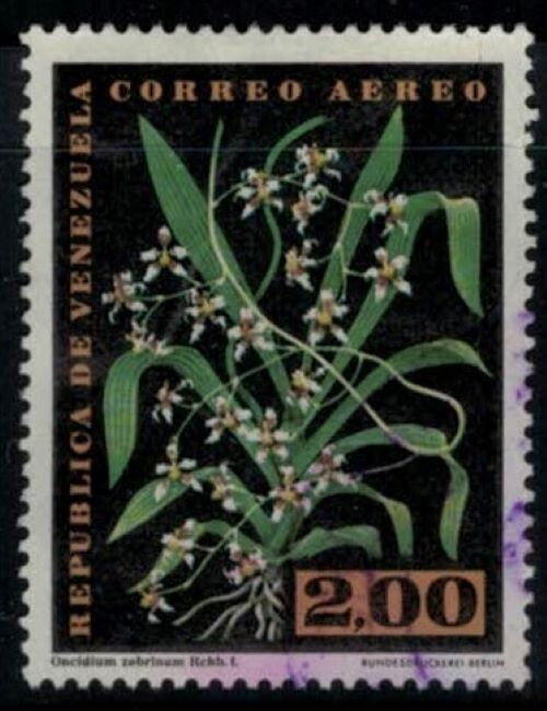 Venezuela C803 used 1962 Nature Plants Flowers Orchids air post ZAYIX 031422S24