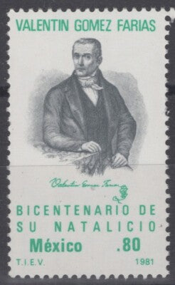 Mexico 1225 MNH Valentin Gomez Farias President of Mexico ZAYIX 071422S69