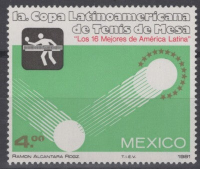 Mexico 1226 MNH Table Tennis Sports ZAYIX 071422S70M