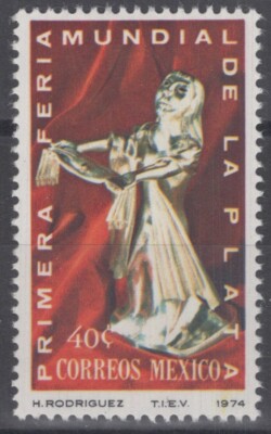 Mexico 1060 MNH Silver Statue Art World Silver Fair ZAYIX 071422S154M