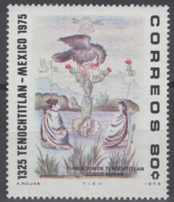 Mexico 1087 MNH Tenochtitlan Indians Eagle ZAYIX 071422S161M