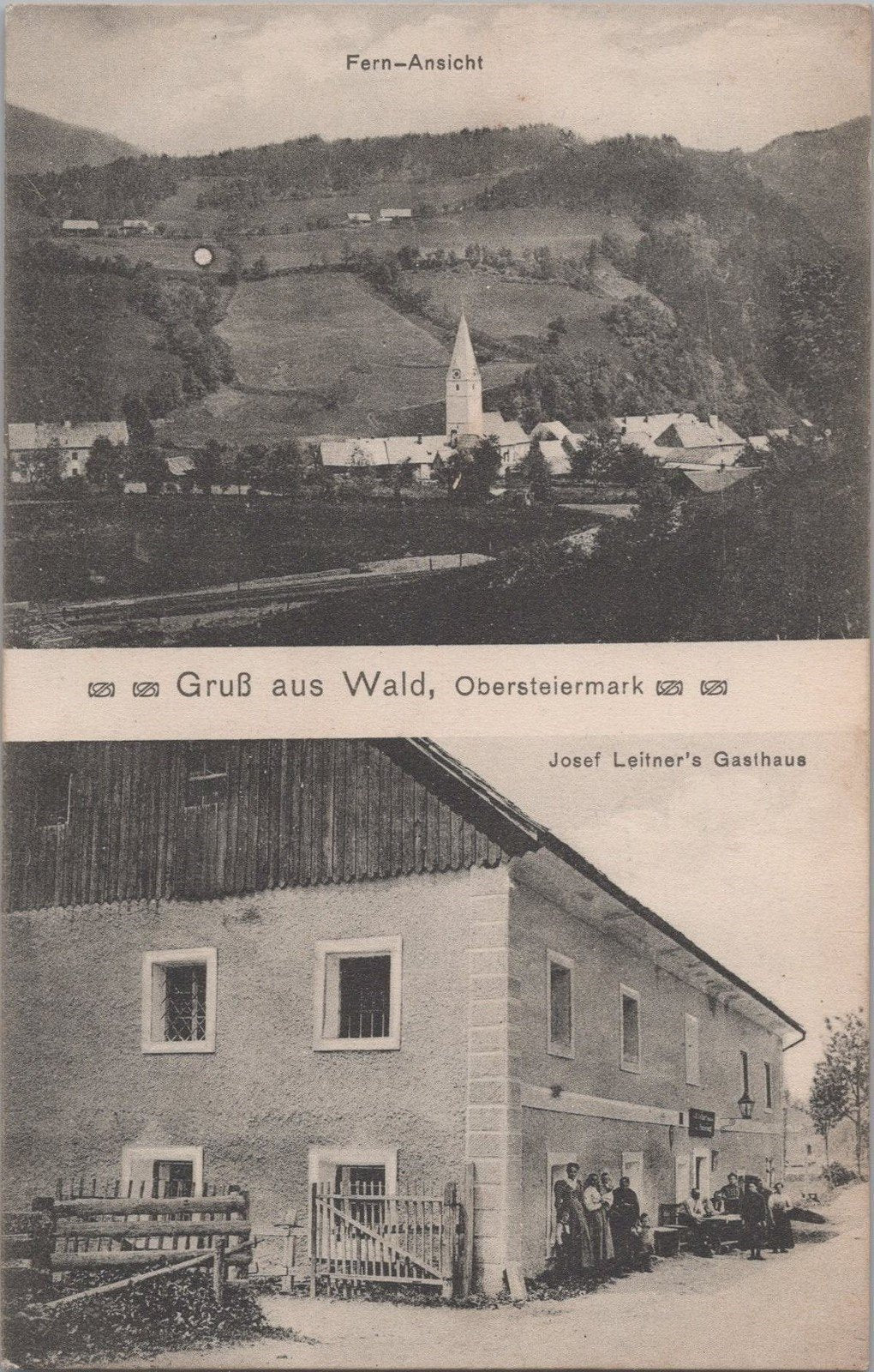 Greetings from Wald Upper Styria Leitner's Inn German School Assoc. Label ZAYIX ZAYIX