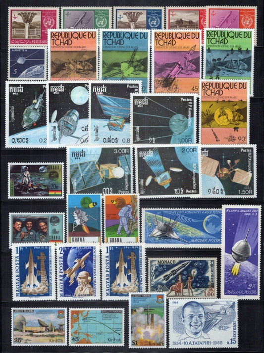 Space Collection MNH Astronauts Rockets Satellites ZAYIX 0224S0097