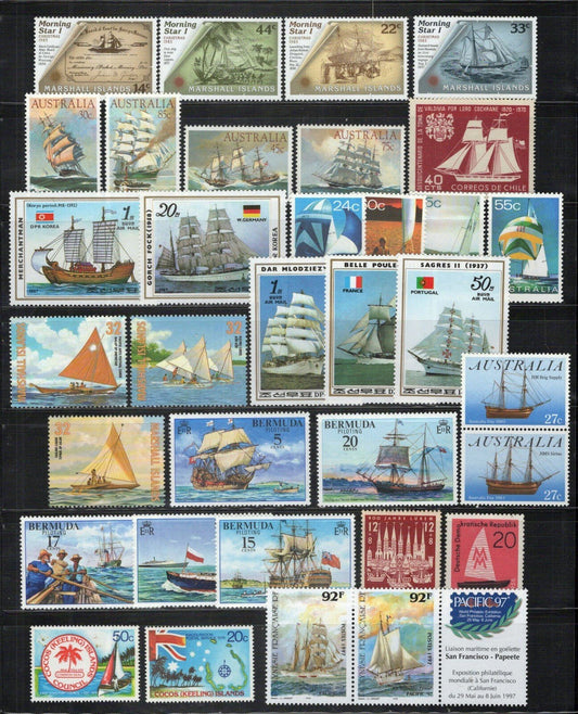 Sailing Ships Collection MNH Transportation Sports ZAYIX 0224S0102