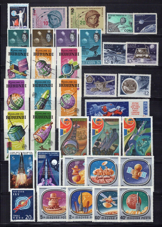 Space Collection MNH Astronauts Rockets Satellites ZAYIX 0224S0094