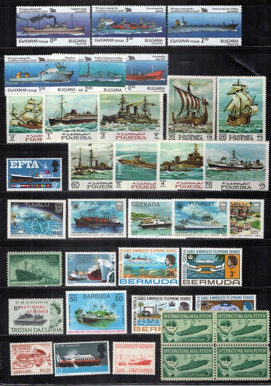 Ships Collection MNH Transportation Military War ZAYIX 0224S0101