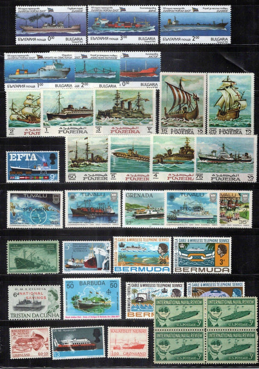 Ships Collection MNH Transportation Military War ZAYIX 0224S0101