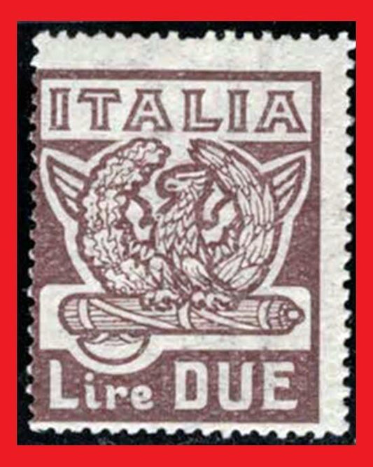 ZAYIX - 1923 Italy 163 MNH - 2 l brown - Wreath of Victory & Eagle 071422S130