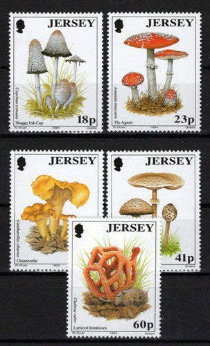 Jersey 655-659 MNH Mushrooms Fungi Plants Nature ZAYIX 0524S0060