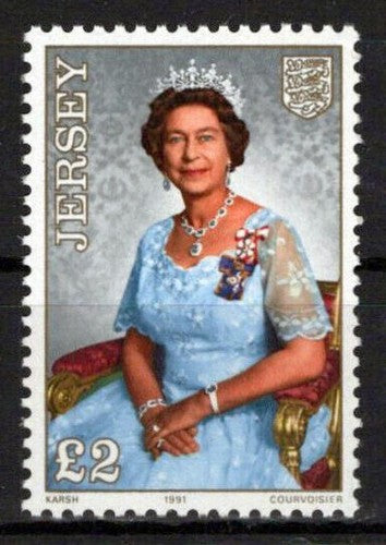 Jersey 390 MNH Queen Elizabeth II 60th Birthday ZAYIX 0524S0044M