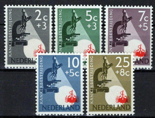 Netherlands B281-B285 MNH Semi-Postal Microscopes Zayix Stamps 0225S0185M