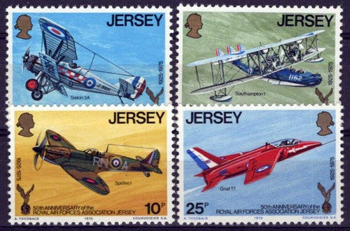 Jersey 133-136 MNH Aviation Planes Aircraft Royal Air Force ZAYIX 0524S0037M