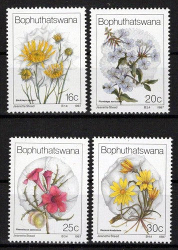 South Africa Bophuthatswana 192-195 MNH Wildflowers Plants ZAYIX 0424S0139M