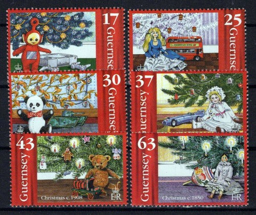 Guernsey 664-669 MNH Christmas Toys & Trees Bears Dolls Trains ZAYIX 0524S0098M