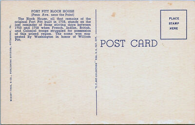 Block House Built 1764 Pittsburgh PA Fort Pitt Unposted PPC ZAYIX 102022PC85
