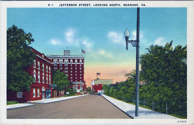 Roanoke Virginia Jefferson St Looking North Hotel Patrick Henry ZAYIX 102022PC92