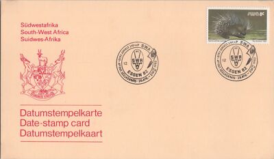 ZAYIX South West Africa 454 Date-stamp card ESSEN 82 Stamp Show 081622SM27