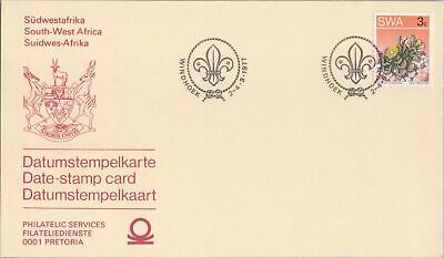 ZAYIX South West Africa 343 Date-stamp card Boy Scout Event 081622SM01