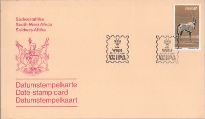 ZAYIX South West Africa 451 Date-stamp card WIPA 1981 Vienna  081622SM28