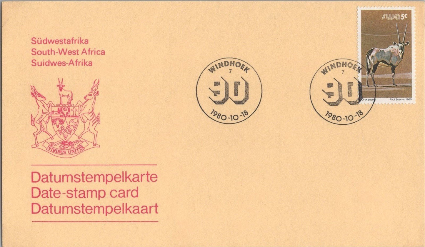 South West Africa 451 Date-stamp card Windhoek 90th Anniv ZAYIX 081622SM16