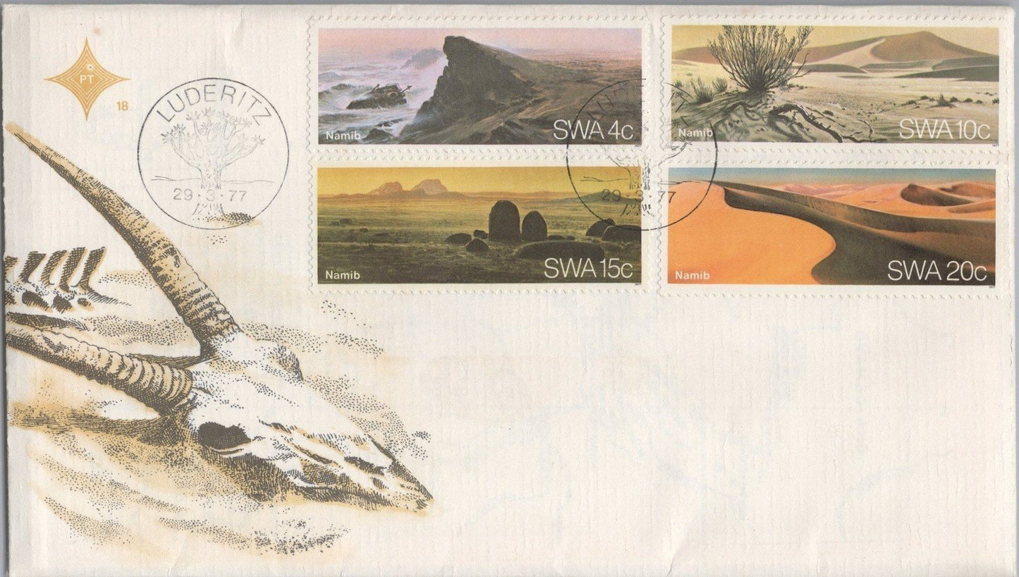 South West Africa 398-401 FDC Deserts Landscapes / Shipwrecks ZAYIX 081622SM02M
