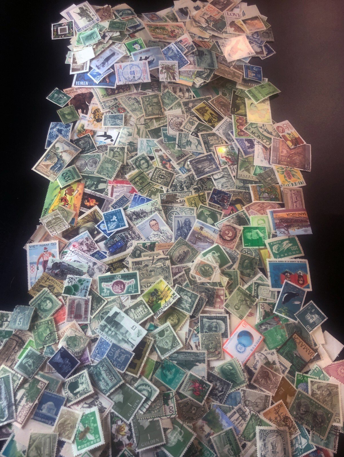 Stamps Collections Lot Worldwide Off Paper 2.8 oz (80g) Mixture Kiloware ZAYIX