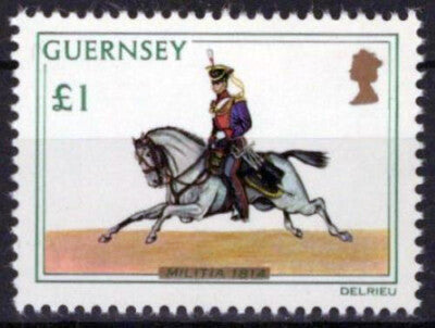 Guernsey 110 MNH Military Uniforms Militia Horses ZAYIX 092023S200M