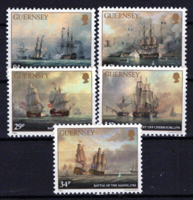 Guernsey 325-329 MNH Ships Military War ZAYIX 101623SM80M