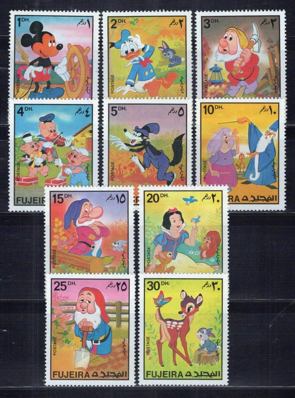 Fujeira 916 A-935 A MNH Disney Snow White Three Little Pigs ZAYIX 0824S0007